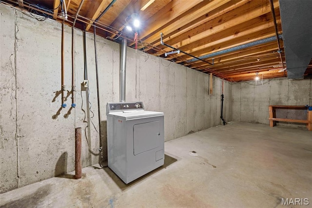 1466 Friar Tuck Ln, Lemay Township, MO 63125 - unfinished below grade area with washer / clothes dryer