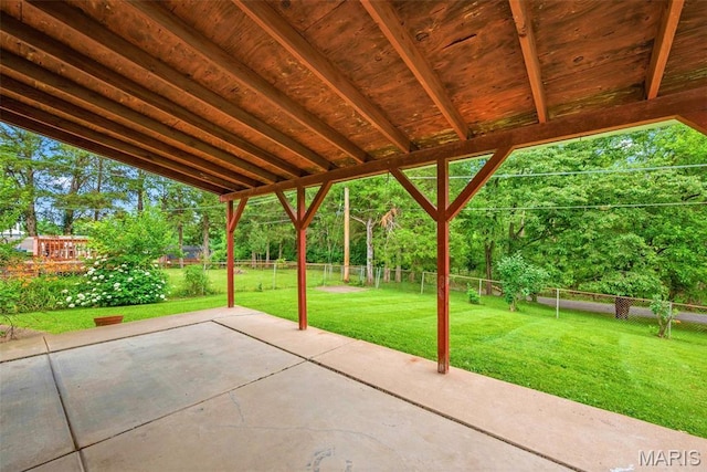 1466 Friar Tuck Ln, Lemay Township, MO 63125 - fenced backyard with a patio