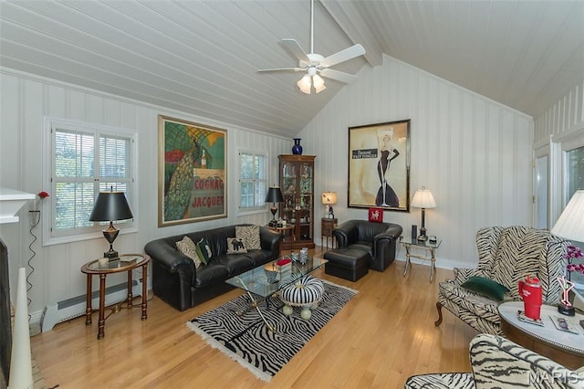 3 Deer Creek Woods, Ladue, MO 63124 - living area featuring wood finished floors, ceiling fan, and baseboard heating