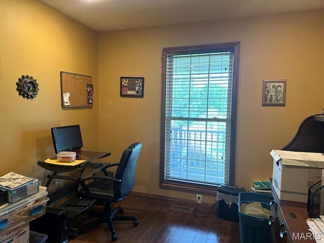 11355 Satmoore Rd, Dexter, MO 63841 - office featuring plenty of natural light, hardwood / wood-style flooring, and baseboards