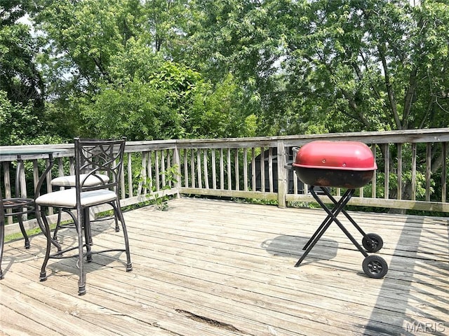 450 N Main St, Saint Clair, MO 63077 - deck with view of scattered trees and grilling area