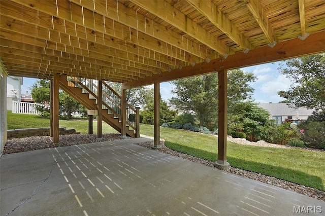 3837 Bedford Pointe Dr, Wentzville, MO 63385 - view of patio featuring stairs