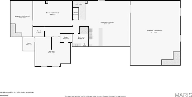 1316 Breezeridge Dr, Des Peres, MO 63131 - view of floor plan / room layout