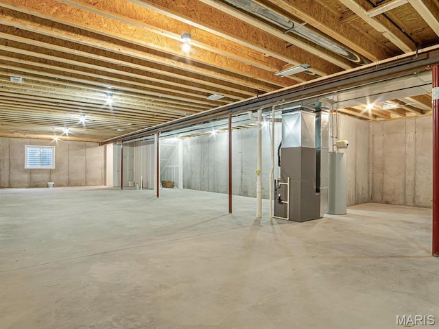 484 Hayden Dr, Waterloo, IL 62298 - below grade area with gas water heater and heating unit