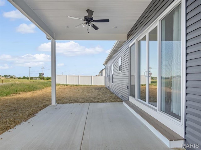 484 Hayden Dr, Waterloo, IL 62298 - view of patio / terrace featuring ceiling fan