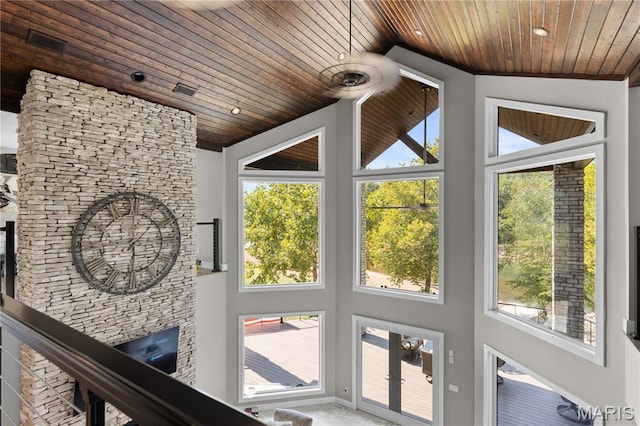 2262 Brown Rd, Van Buren, MO 63965 - detailed view of wood ceiling and recessed lighting