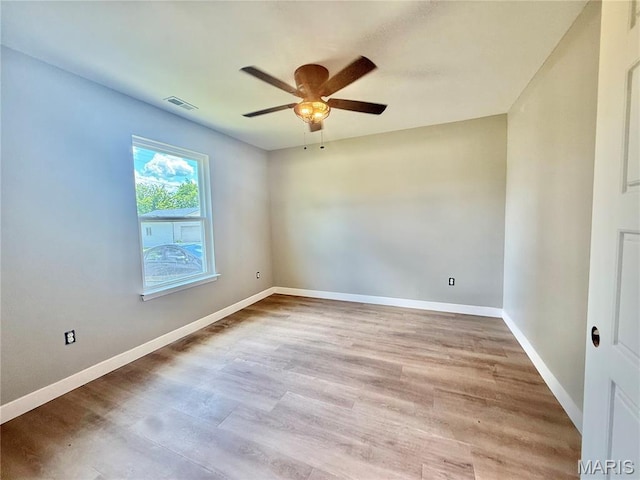 500 W Pacific St, Pacific, MO 63069 - unfurnished room with a ceiling fan and wood finished floors