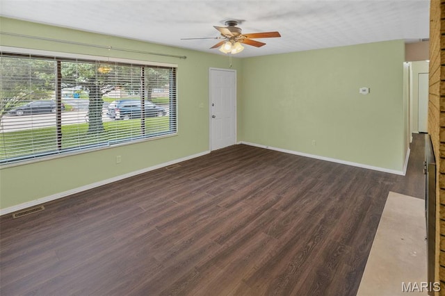 20 Lakeland Blvd, Swansea, IL 62226 - spare room featuring ceiling fan, baseboards, and wood finished floors