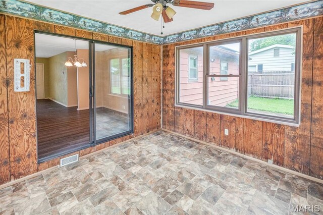 20 Lakeland Blvd, Swansea, IL 62226 - unfurnished sunroom with a chandelier