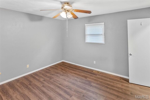 20 Lakeland Blvd, Swansea, IL 62226 - empty room featuring a ceiling fan, baseboards, and wood finished floors