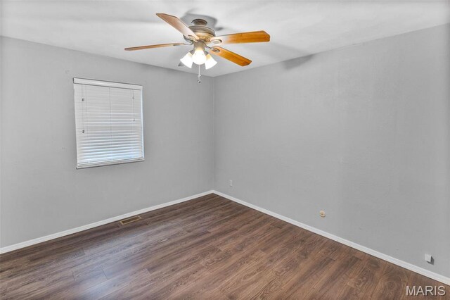 20 Lakeland Blvd, Swansea, IL 62226 - unfurnished room featuring ceiling fan, wood finished floors, and baseboards