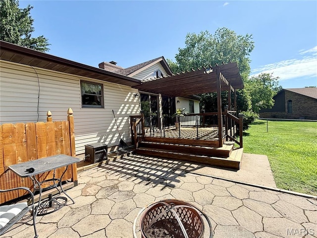 112 Cross Creek Dr, Bethalto, IL 62010 - view of patio featuring a pergola