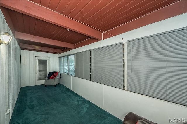 110 Coral Ter Unit 13, Ballwin, MO 63011 - unfurnished sunroom featuring beam ceiling