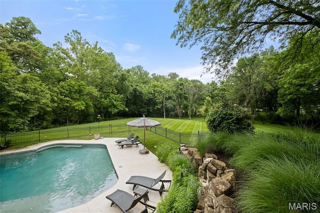 9 Arlington Oaks Ct, Town And Country, MO 63017 - view of swimming pool with a patio area