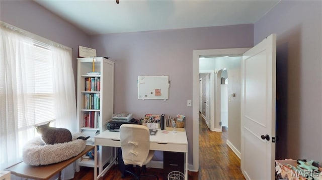 604 N Hena St, Greenville, IL 62246 - office with dark wood finished floors