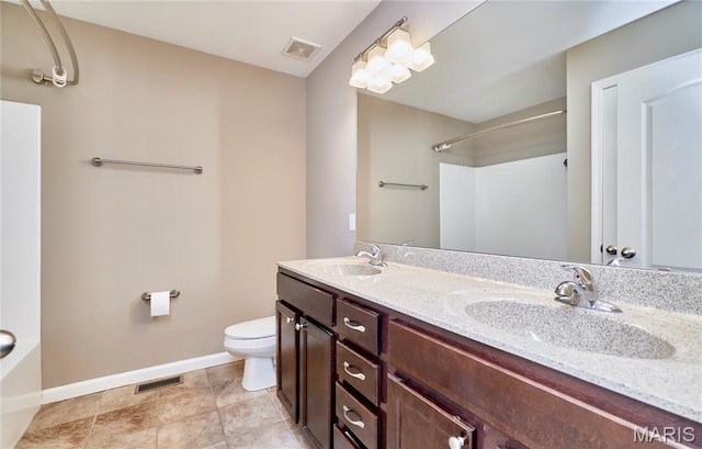 628 Meadowgreen Dr, Troy, MO 63379 - bathroom featuring double vanity, a shower, and tile patterned floors