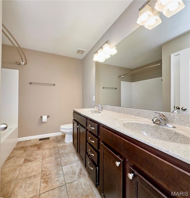 628 Meadowgreen Dr, Troy, MO 63379 - bathroom with double vanity and  shower combination