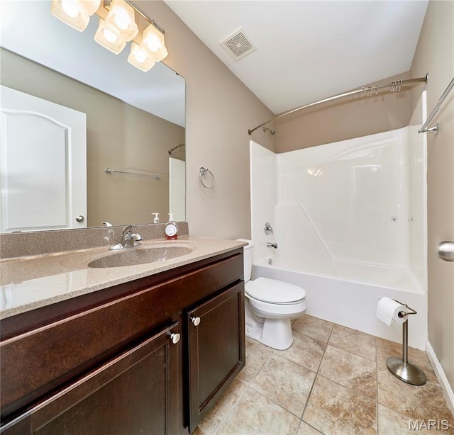 628 Meadowgreen Dr, Troy, MO 63379 - bathroom with vanity, shower / washtub combination, and tile patterned flooring