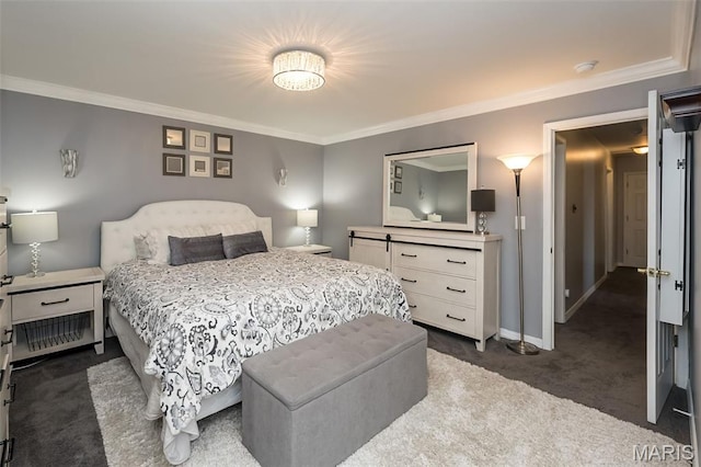 3644 Cinnamon Tree Ln, Oakville, MO 63129 - bedroom featuring dark colored carpet and ornamental molding