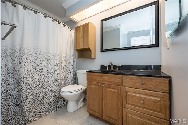 3644 Cinnamon Tree Ln, Oakville, MO 63129 - full bath with vanity, tile patterned flooring, and a shower with curtain