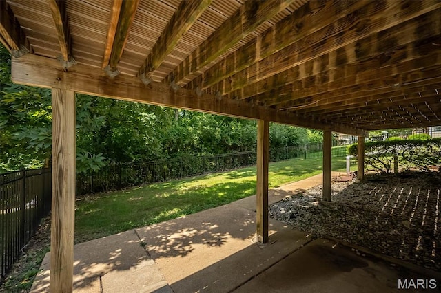 3644 Cinnamon Tree Ln, Oakville, MO 63129 - fenced backyard with a patio