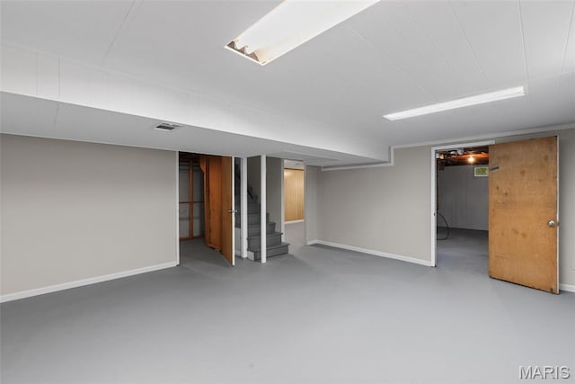 6714 Sandy Hill Dr, Hazelwood, MO 63042 - finished below grade area with stairway and baseboards