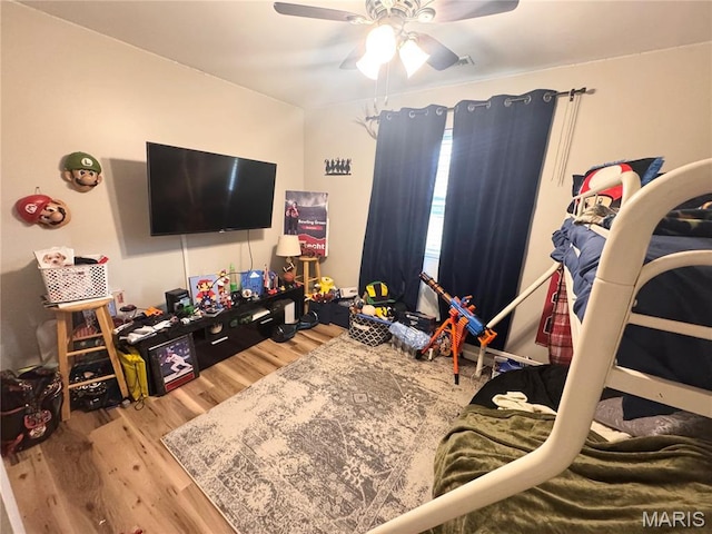 1319 W Church St, Bowling Green, MO 63334 - bedroom featuring wood finished floors and ceiling fan
