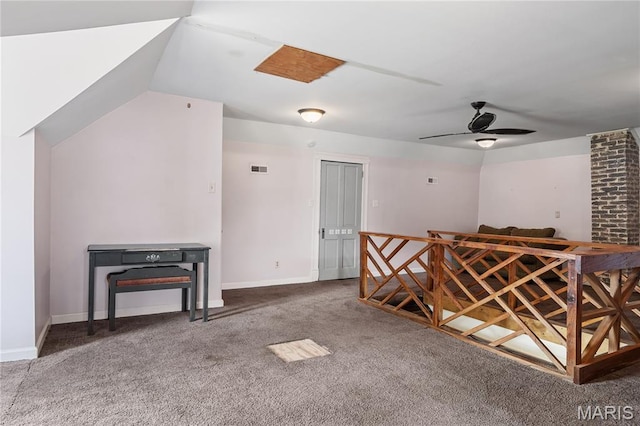 330 Elliott Ave, Chaffee, MO 63740 - interior space with carpet flooring, ceiling fan, and baseboards