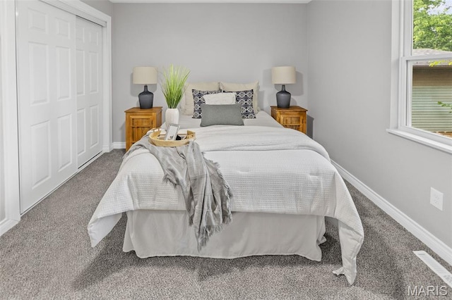 2012 Maple Tree Ln, Cahokia, IL 62206 - bedroom featuring carpet floors, a closet, and baseboards