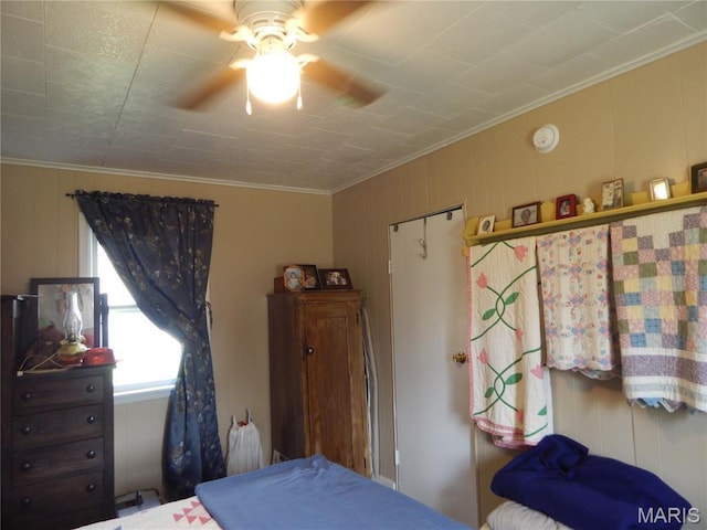1620 W Centennial Ave, Bowling Green, MO 63334 - bedroom with crown molding and ceiling fan
