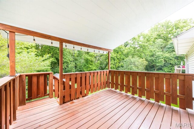 608 Andra Dr, Maryville, IL 62062 - view of wooden deck