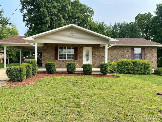 3936 State Highway 142, Doniphan, MO 63935 - single story home featuring brick siding, a front lawn, a carport, and a porch