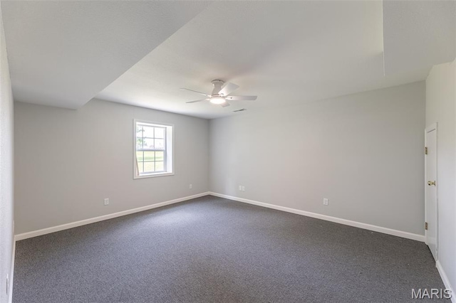 3936 State Highway 142, Doniphan, MO 63935 - unfurnished room featuring ceiling fan, baseboards, and dark colored carpet