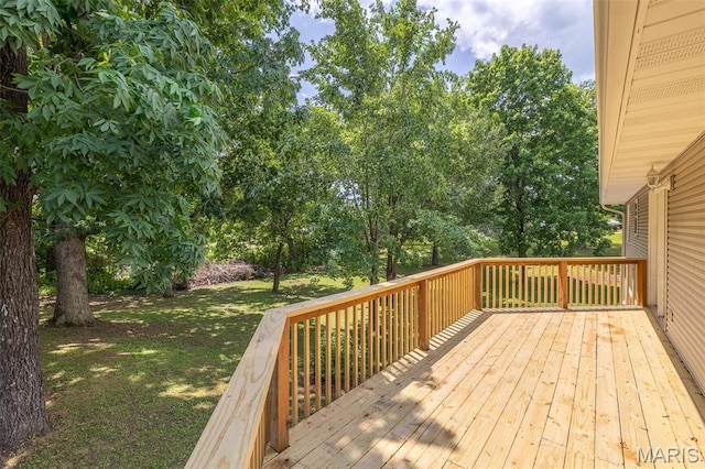 3936 State Highway 142, Doniphan, MO 63935 - wooden deck featuring a yard and view of wooded area