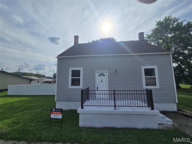 923 S High St, Belleville, IL 62220 - back of house with a chimney