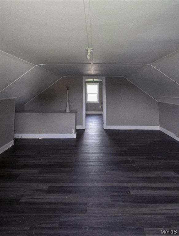 923 S High St, Belleville, IL 62220 - additional living space featuring dark wood finished floors and lofted ceiling