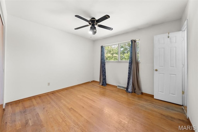417 Concordia Ln, Saint Charles, MO 63301 - spare room with light wood-type flooring and ceiling fan