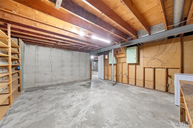 417 Concordia Ln, Saint Charles, MO 63301 - unfinished basement with washer / dryer