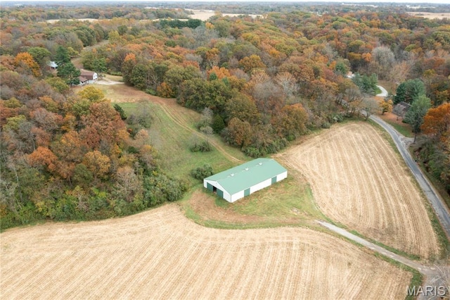 2745 Zingg Rd, Millstadt, IL 62260 - aerial view of property and surrounding area featuring a forest