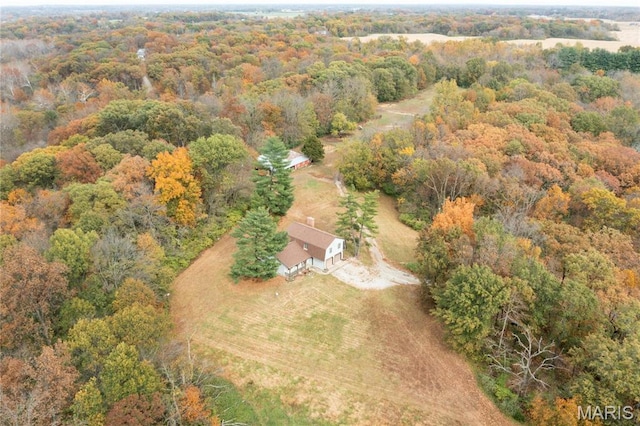 2745 Zingg Rd, Millstadt, IL 62260 - aerial overview of property's location featuring a heavily wooded area and rural landscape