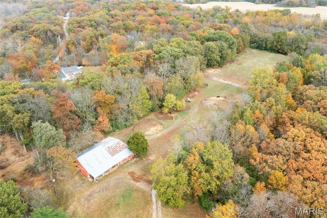 2745 Zingg Rd, Millstadt, IL 62260 - aerial view of property and surrounding area featuring a heavily wooded area