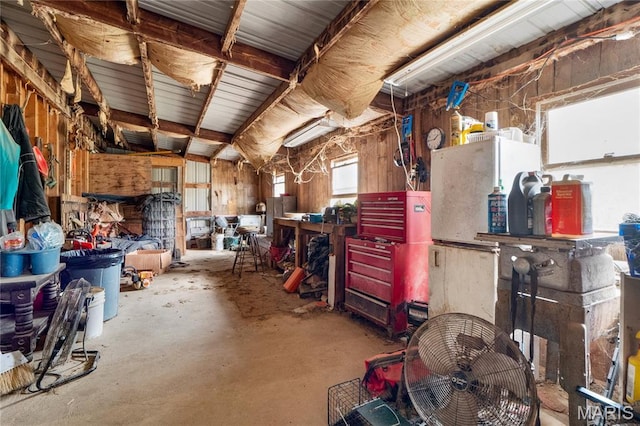 2745 Zingg Rd, Millstadt, IL 62260 - misc room with concrete flooring and a workshop area