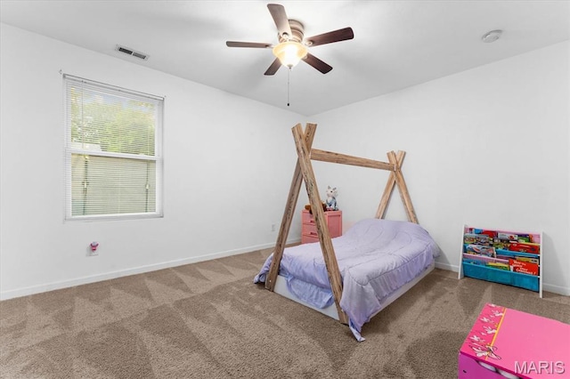 9138 Lynwood Ln, Fairview Heights, IL 62208 - carpeted bedroom with baseboards and ceiling fan