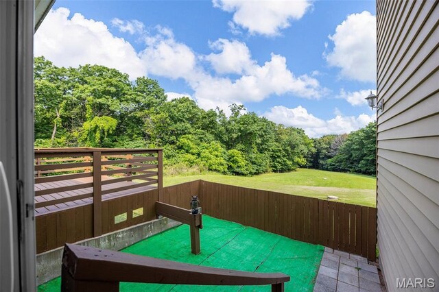 795 Schluersburg Rd, Augusta, MO 63332 - wooden terrace with a lawn