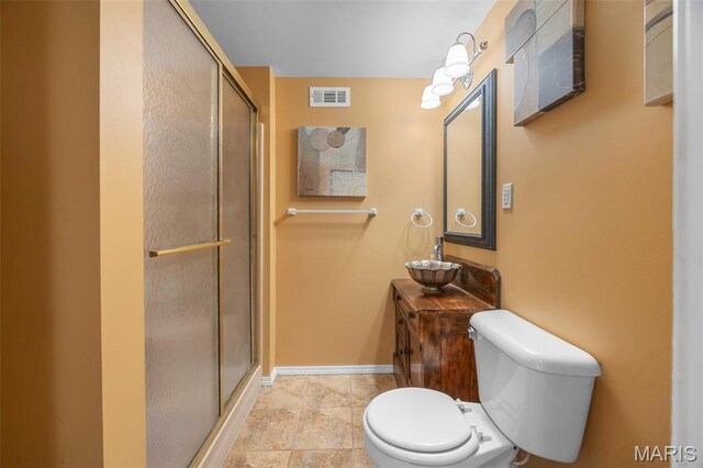 795 Schluersburg Rd, Augusta, MO 63332 - full bath with toilet, baseboards, a stall shower, and vanity