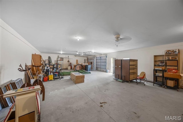 795 Schluersburg Rd, Augusta, MO 63332 - garage with a ceiling fan
