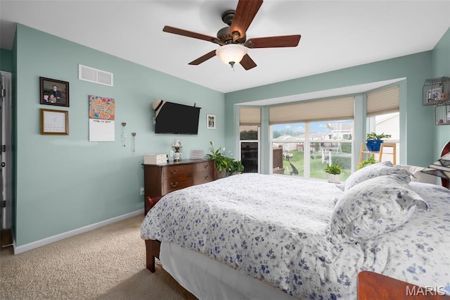 206 Belmonte Cir, Ofallon, MO 63368 - carpeted bedroom featuring baseboards and a ceiling fan