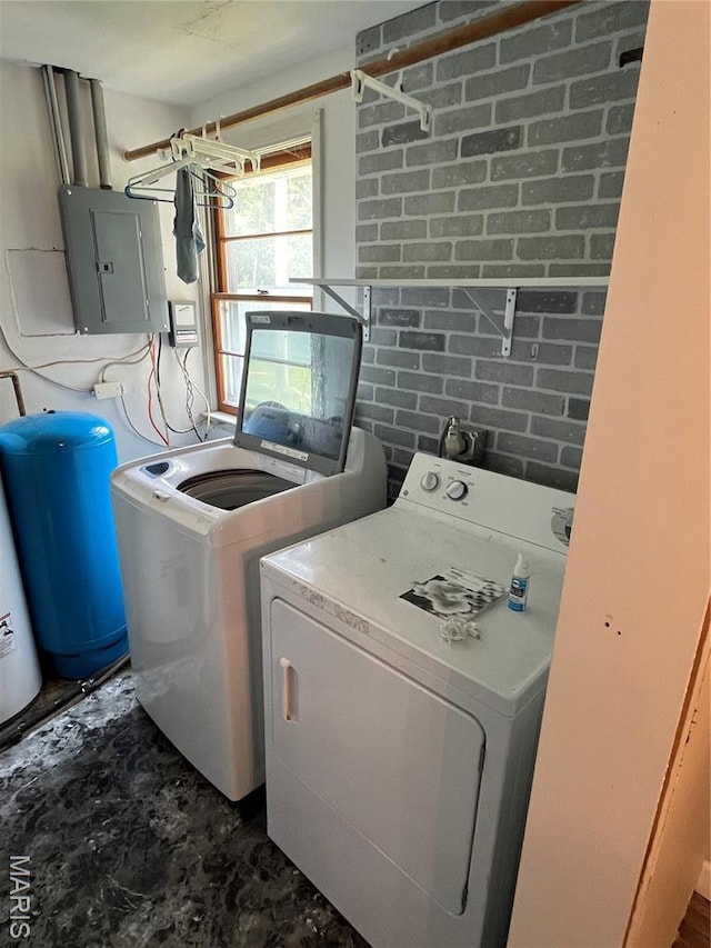 42 Davis Rd, Troy, MO 63379 - laundry area with washer and clothes dryer and electric panel