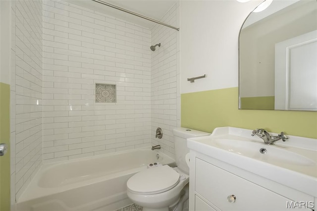 3271 Alfred Ave, Saint Louis, MO 63116 - bathroom with vanity, toilet, and tub / shower combination