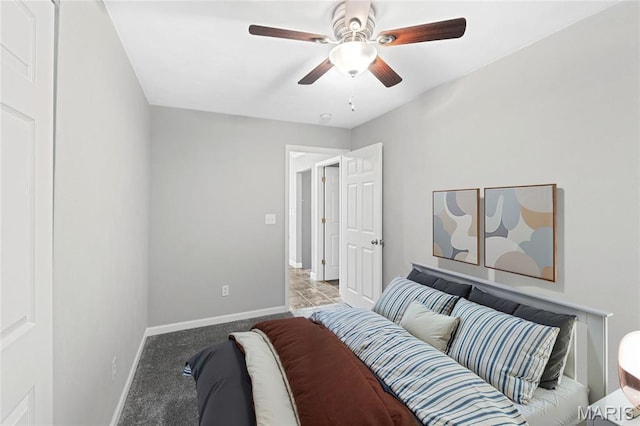 2418 Old State Route 3, East Carondelet, IL 62240 - carpeted bedroom with baseboards and ceiling fan